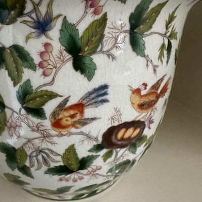BIRD & VINE DECORATED PLANTER