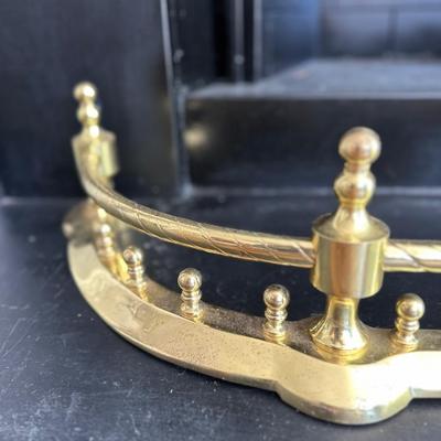 BRASS FIREPLACE FENDER