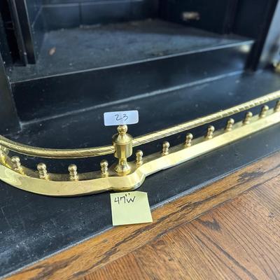 BRASS FIREPLACE FENDER