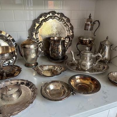 MISC SILVERPLATE SERVING PIECES