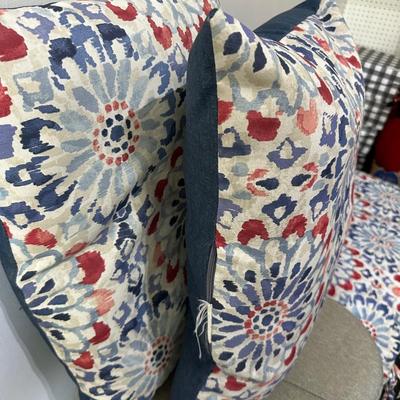 CHAISE LOUNGE CUSHION, PILLOWS, OTTOMAN