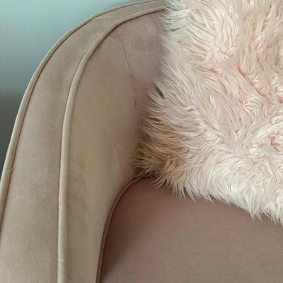 PAIR PINK UPHOLSTERED CHAIRS
