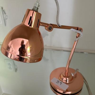 COPPER COLORED DESK LAMP