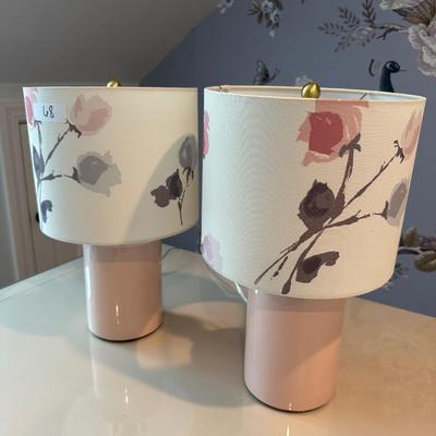 PAIR PINK LAMPS