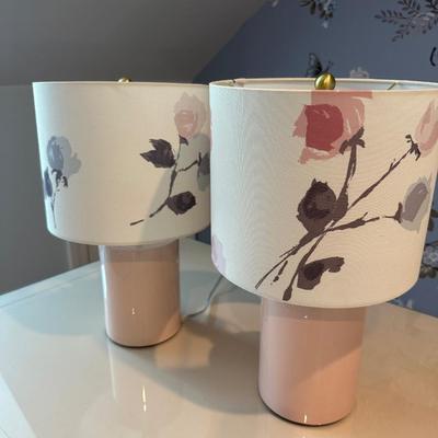 PAIR PINK LAMPS