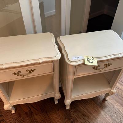 PAIR FRENCH PROVINCIAL NIGHTSTANDS