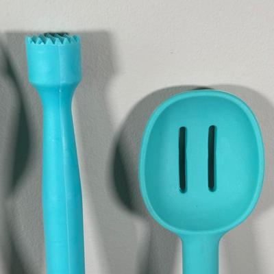 LOT 1K: Le Creuset Stoneware Butter Dish, Utensils & More