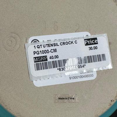 LOT 1K: Le Creuset Stoneware Butter Dish, Utensils & More