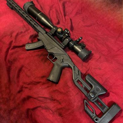 .22 Ruger Precision Rimfire with Scope and Timney 2 Stage Trigger Installed