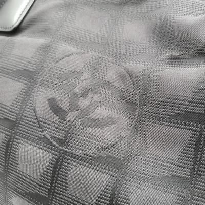CHANEL Black Nylon Travel Line Signature Tote