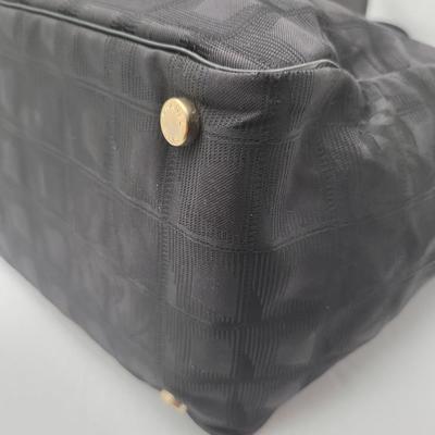 CHANEL Black Nylon Travel Line Signature Tote