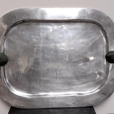 Pewter and Brass Arthur Court Tray