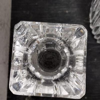 Crystal Vase and Candlesticks