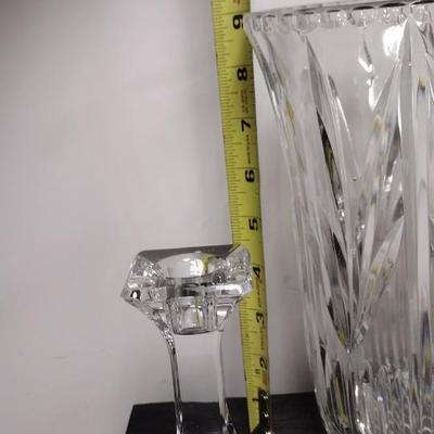 Crystal Vase and Candlesticks