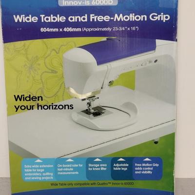 Brother Wide Table and Free Motion Grip