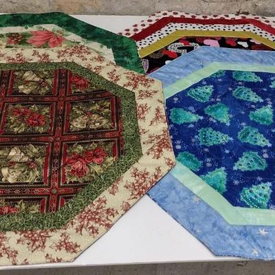 4 Octagon quilted Table mats