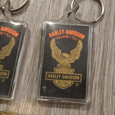 Vintage Harley Davidson Cigarette Keychains and Butane Lighter