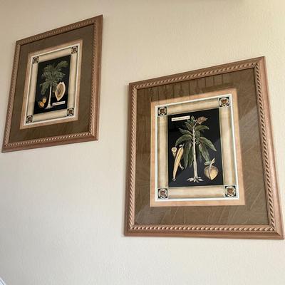 785 Pair of Large Paradise Palm Decorative Prints by Deborah Bookman