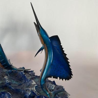 787 Three Marlin Composite Sculpture