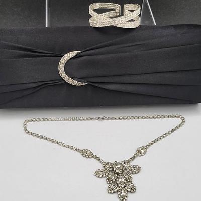 Vintage Rhinestone Jewelry & Evening Bag