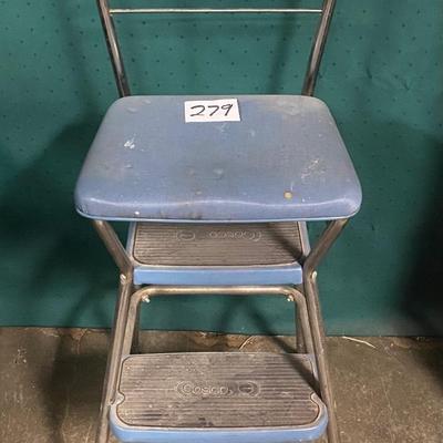 Vintage MCM Cosco Kitchen Step Stool Chair