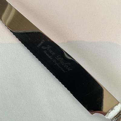 800 59pc. Set of French Jean Dubost Coutelier Faux Tortoise Shell Flatware