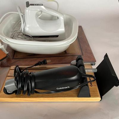 803 Cuisinart Electric Knife & Kitchen-Aid Handmixer Lot