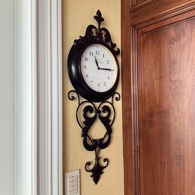 807 Large Tin Le Deux Magots Tin Wall Clock