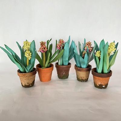 808 Lot of 5 small Faux Hyacinth Flowers