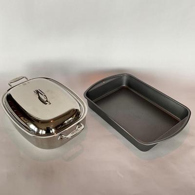 810 New All-Clad Roaster with Nordicware Roasting Pan