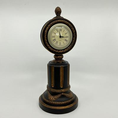 733 Decorative Black & Gold Desk Clock