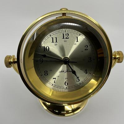734 Seth Thomas Brass Ships Clock