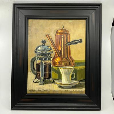 759 Original Stuart Roper "Reflections" Oil on Mounted Canvas