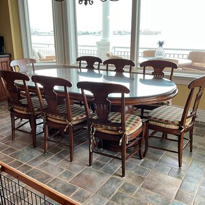 760 Hickory Chair Old French Country Table With Eight Chairs