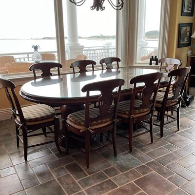 760 Hickory Chair Old French Country Table With Eight Chairs