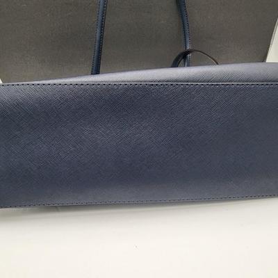 Navy Blue Michael Kors Saffiano Carryall Tote Bag