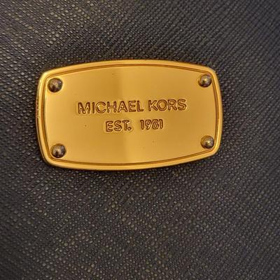 Navy Blue Michael Kors Saffiano Carryall Tote Bag