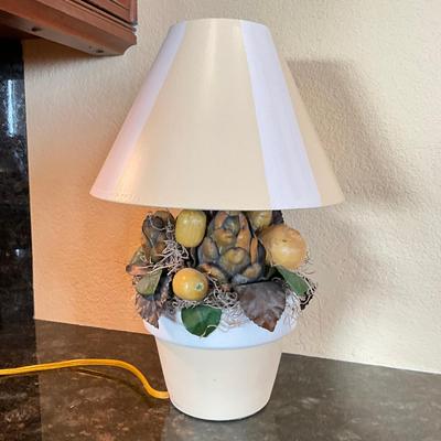 765 Artichoke & Lemon Clay Pot Lamp