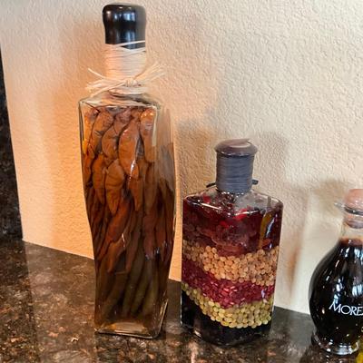 766 Lot of Decorative Oil Bottles