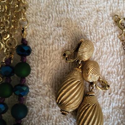 MONET EARRINGS, 1900 INDIAN HEAD PENNY PENDANT AND MORE
