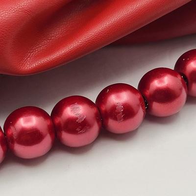 Badgley Mischka Red Vegan-Leather Puffy Handbag