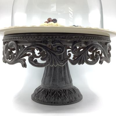 775 Domed Ceramic/Metal Cake Stand by Gracious Goods