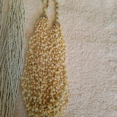 3 MULTI STRAND BEADED NECKLACES
