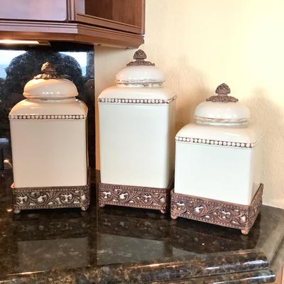 776 Set of Three Canisters by Gracious Goods