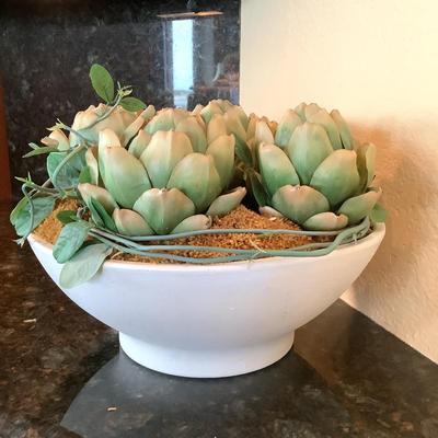 780 Large Faux Artichoke Bowl