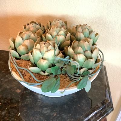 780 Large Faux Artichoke Bowl
