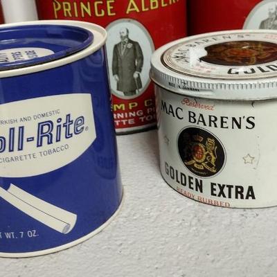 Lot of Old Tobacco Tins