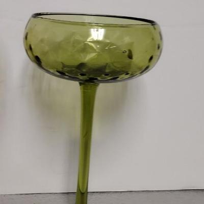 3 Vintage Empoli Goblet Vases