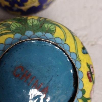 Yellow Cloisonne Lot