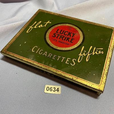 Lucky Strike cigarette tin